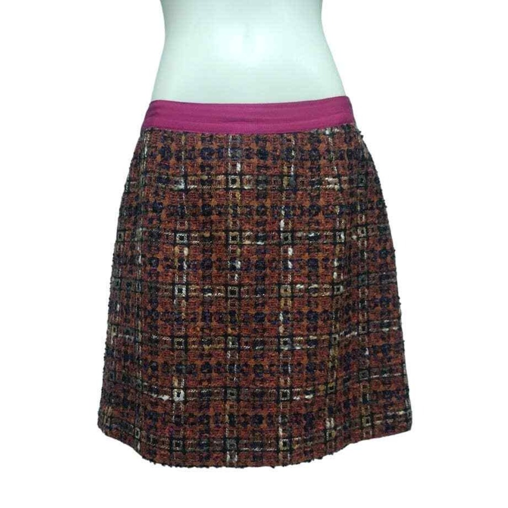 Boden Limited Edition Lined Tweed Skirt with Contrasting‎ Waistband, Size 8